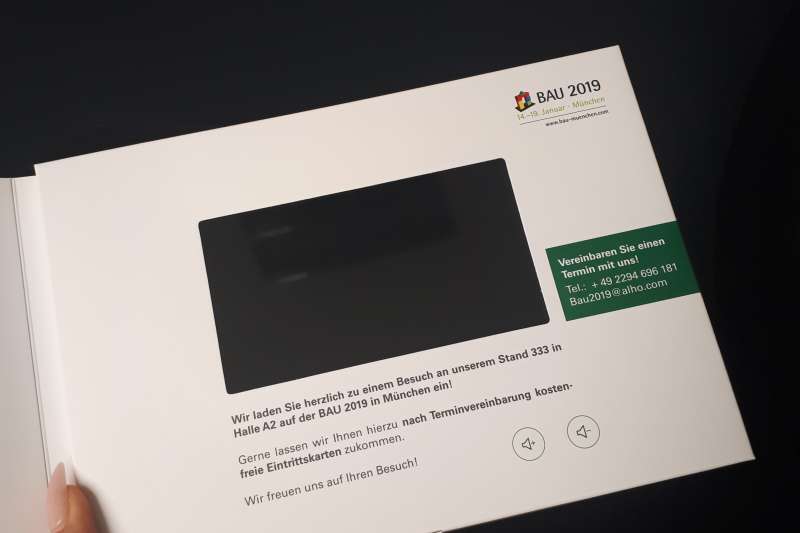 Video Booklet 5 Zoll IPS Bildschirm für ALHO Systembau